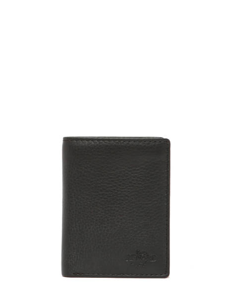 Card Holder Foulonne Leather Yves renard Black foulonne 239