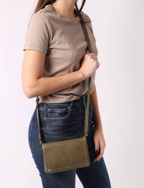 Shoulder Bag Boston Leather Basilic pepper Green boston BBOS03 other view 1