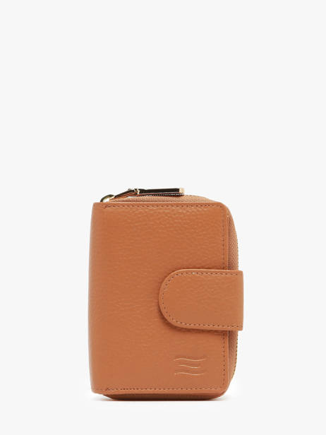 Wallet Caviar Leather Crinkles Orange caviar 14277