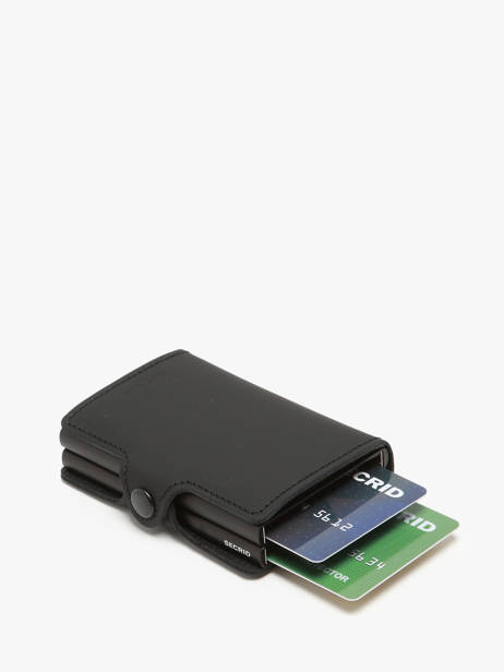 Card Holder Matte Leather Secrid Black matte TM other view 1