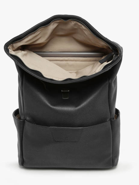 1 Compartment Backpack Flandres Leather Etrier Black flandres EFLA8102 other view 3