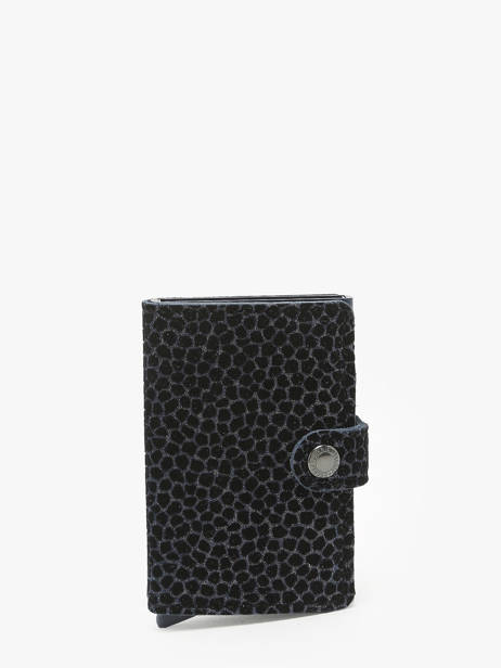 Card Holder Giraffina Leather Secrid Black giraffina MGI