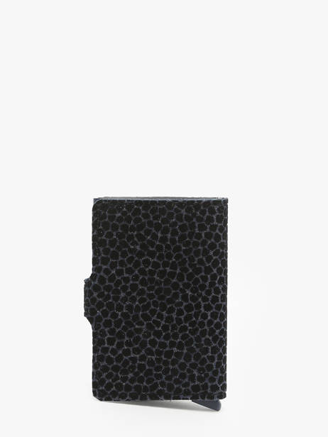 Card Holder Giraffina Leather Secrid Black giraffina MGI other view 2