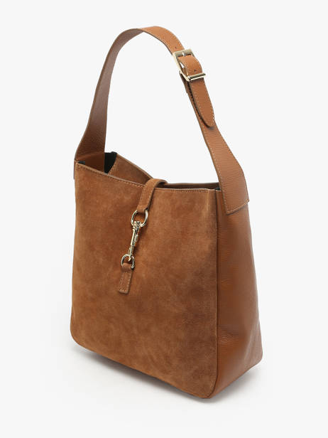 Shoulder Bag Velvet Caviar Leather Milano Brown velvet caviar VC24118 other view 2