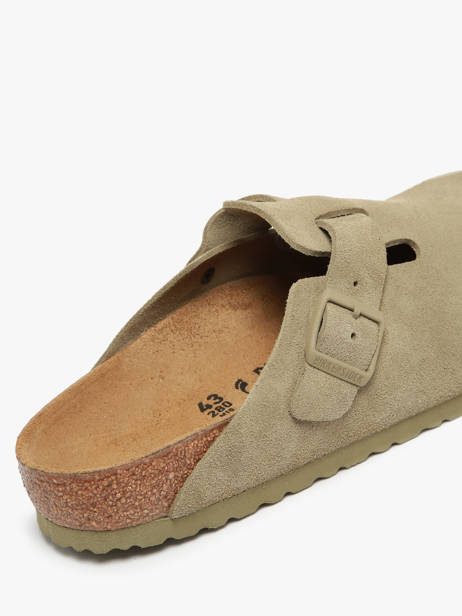 Mules Boston En Cuir Birkenstock Vert boy 1025844 vue secondaire 2