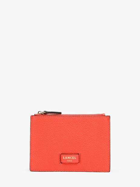 Leather Card Holder Ninon Lancel Orange ninon A10537