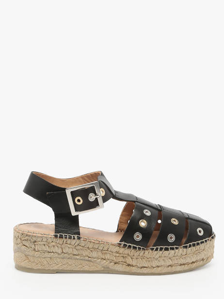 Wedge Espadrilles Cherlin Gaimo Black women CHERLIN