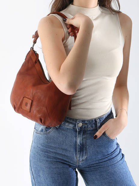 Sac Porté épaule Heritage Cuir Biba Marron heritage BT29 vue secondaire 1