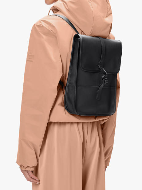 Backpack Micro - 1 Compartment Backpack Rains Black city 13010 other view 1