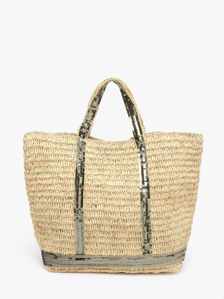 Cabas Cabas Raphia Cuir Vanessa bruno Vert cabas raphia 30V40413 vue secondaire 4