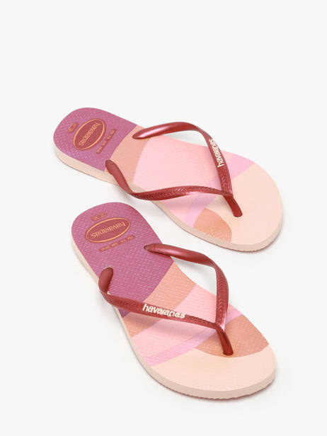 Slim Palette Glow Flip Flops Havaianas Pink women 4145766F other view 2