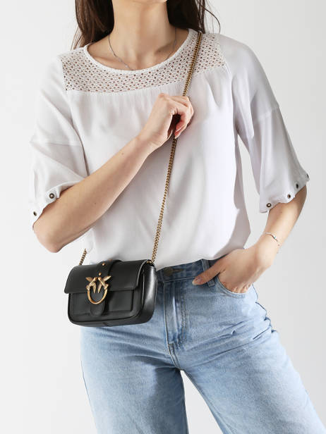 Shoulder Bag Love Bag Icon Leather Pinko Black love bag icon A0F1 other view 1