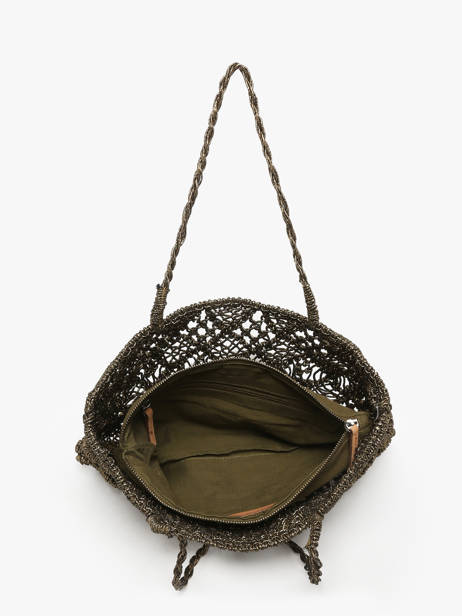 Shoulder Bag Natural Biba Green natural MSN2B other view 3