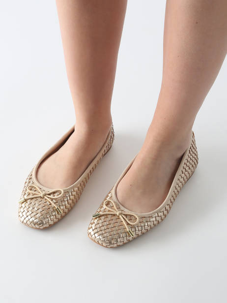 Ballerines En Cuir Inuovo Or women A92002 vue secondaire 1