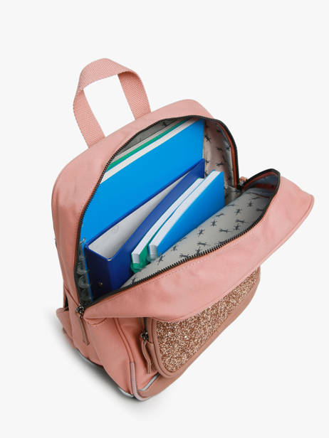 1 Compartment Backpack Cameleon Pink vintage fantasy SD33 other view 3