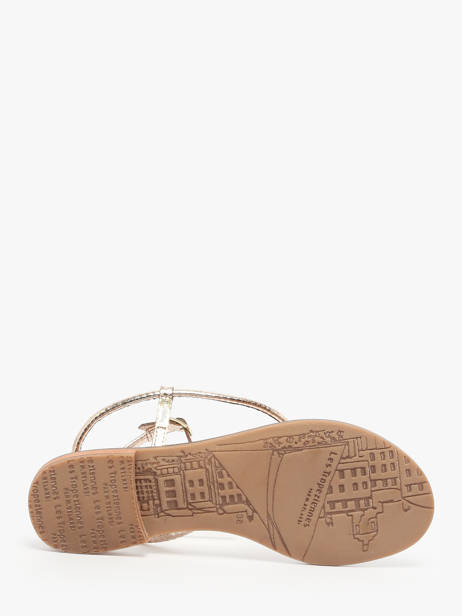 Flip Flops Hatrio In Leather Les tropeziennes Gold women HATRIO other view 4