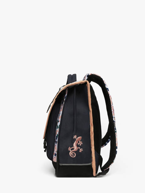 Satchel For Kids 2 Compartments Cameleon Blue actual BAS-CA35 other view 2