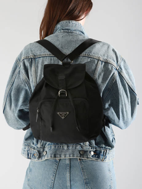 Sac à Dos D'occasion Prada Tessuto Nylon Prada Noir second life 1343822 vue secondaire 1