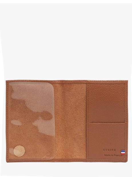 Passport Holder Madras Leather Etrier Brown madras EMAD025 other view 1