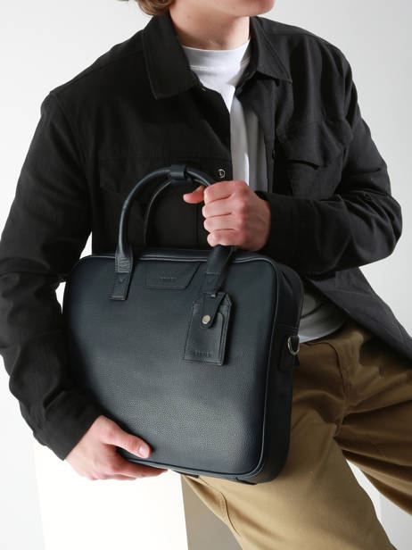 Porte-documents Flandres 1 Compartiment Cuir Etrier Bleu flandres EFLA8251 vue secondaire 1