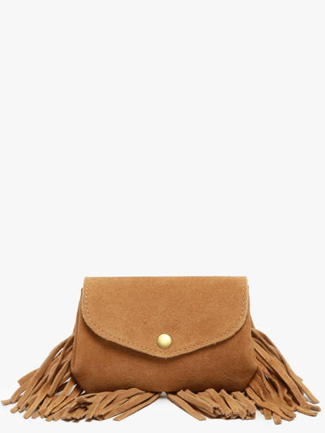 Medium Leather Le Gustave Folk Coin Purse Paul marius Brown folk GUSTMFOL