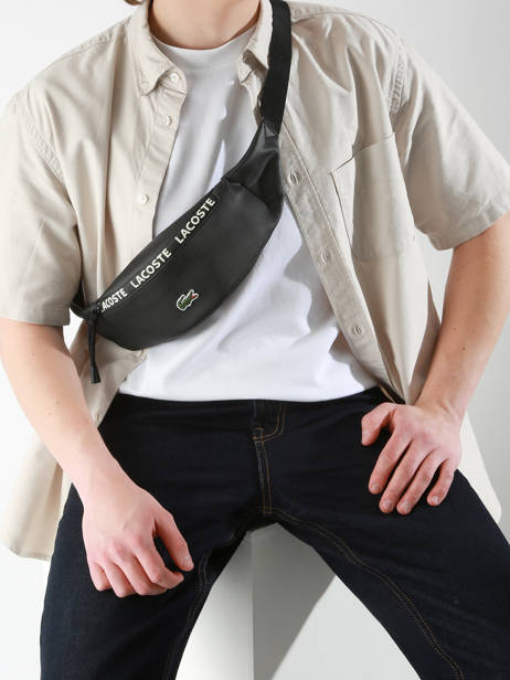 Sac Banane Lacoste Noir lcst NU4445TX vue secondaire 1
