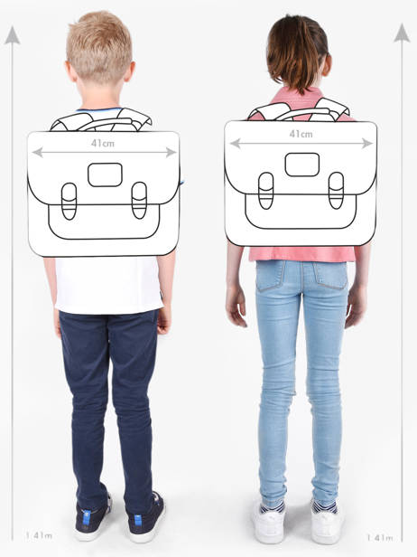 Cartable 2 Compartiments Tann's Bleu les fantaisies f 41321 vue secondaire 1