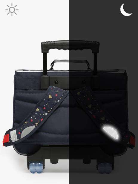 Cartable à Roulettes 2 Compartiments Tann's Bleu les fantaisies f 42321 vue secondaire 6