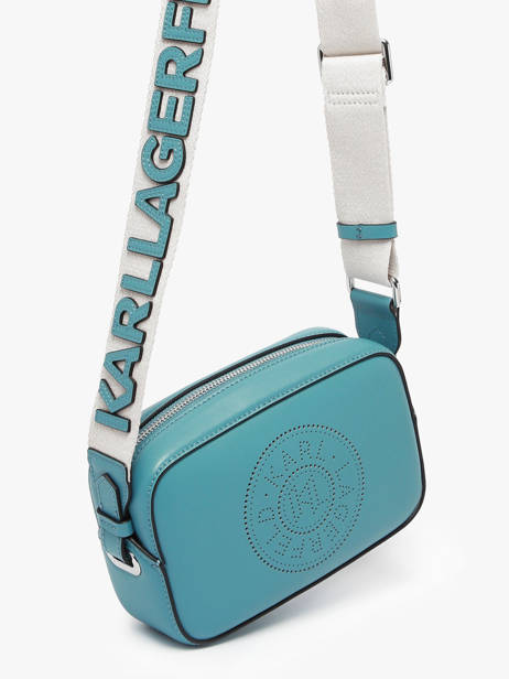 Sac Bandoulière K Circle Cuir Karl lagerfeld Bleu k circle A3W30310 vue secondaire 2