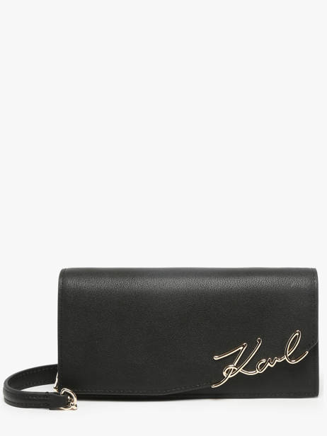 Shoulder Bag K Signature Leather Karl lagerfeld Black k signature A3W32021