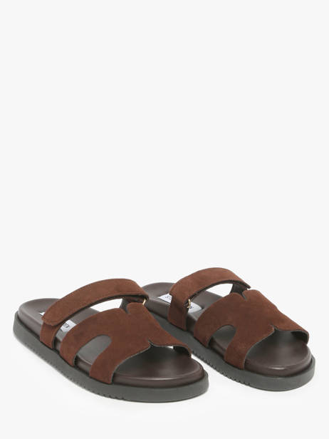 Slippers In Leather Steve madden Brown women 11003504 other view 1