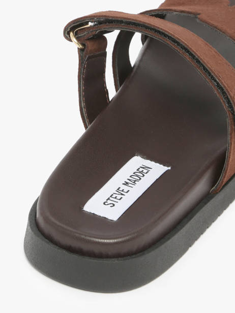 Slippers In Leather Steve madden Brown women 11003504 other view 2