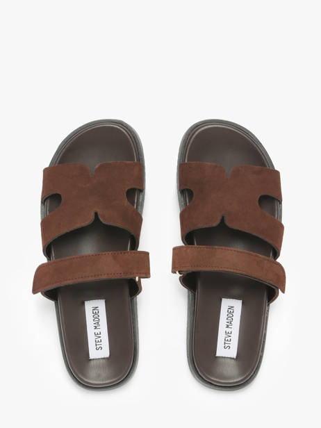 Slippers In Leather Steve madden Brown women 11003504 other view 3
