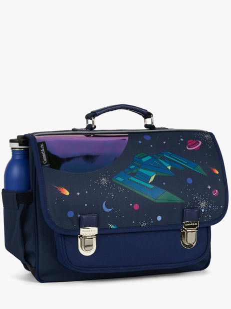 Cartable 2 Compartiments Caramel et cie Bleu fier GA vue secondaire 2
