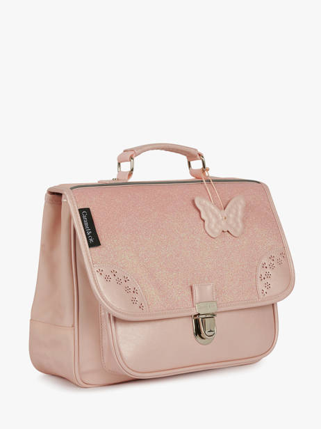 Cartable 1 Compartiment Caramel et cie Rose boheme FI vue secondaire 2
