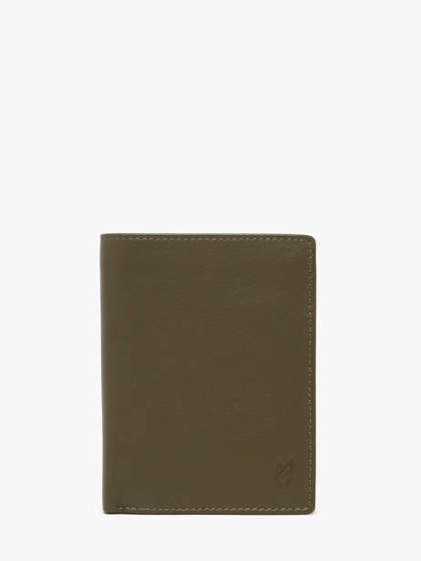 Wallet Smooth Leather Yves renard Green smooth 15418