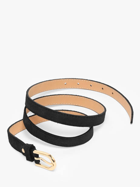 Belt Leather Milano Black velvet VE25068 other view 2