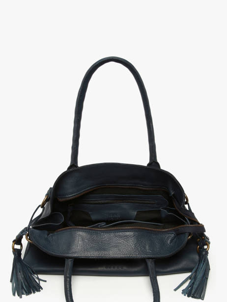 Shoulder Bag Cow Leather Basilic pepper Blue cow BCOW84 other view 3