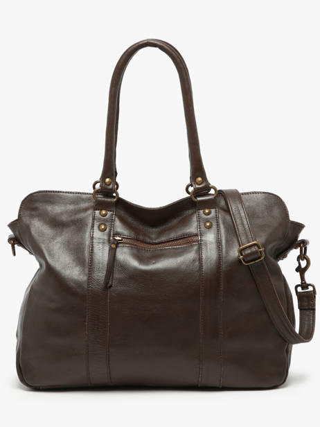 A4 Size Shoulder Bag Cow Leather Basilic pepper Brown cow BCOW78 other view 4