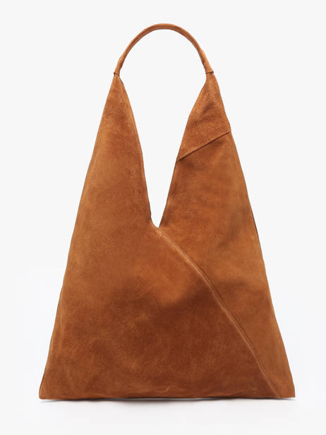 Shoulder Bag A4 Velvet Leather Milano Brown velvet VE25069 other view 4