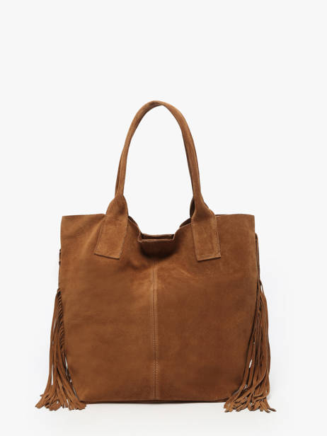 Shoulder Bag Velvet Leather Milano Brown velvet VE241114 other view 4