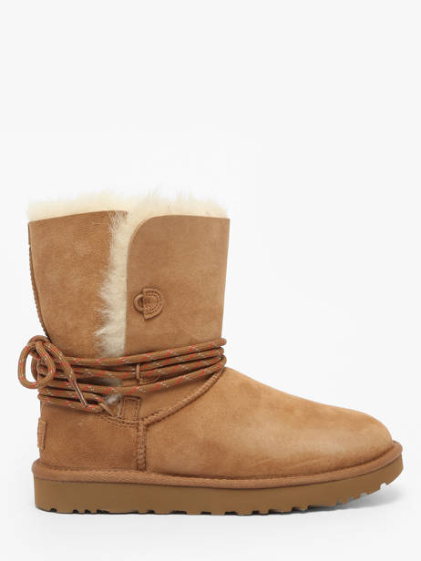 Boots In Leather Ugg Beige women 1171530