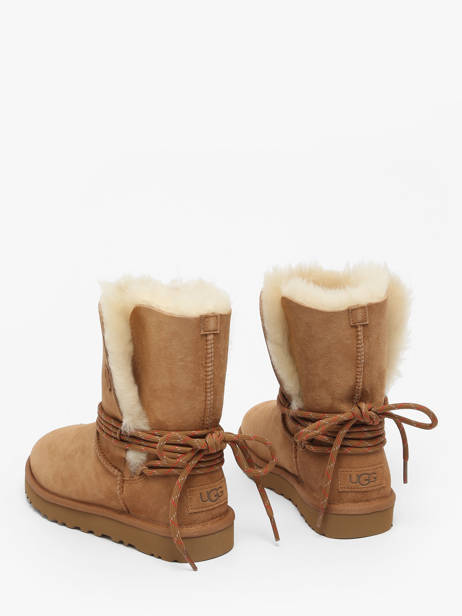 Boots In Leather Ugg Beige women 1171530 other view 4