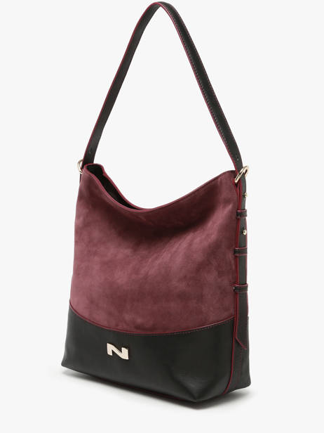 Suede Leather Serena Shoulder Bag Nathan baume Violet vogue 6 other view 2