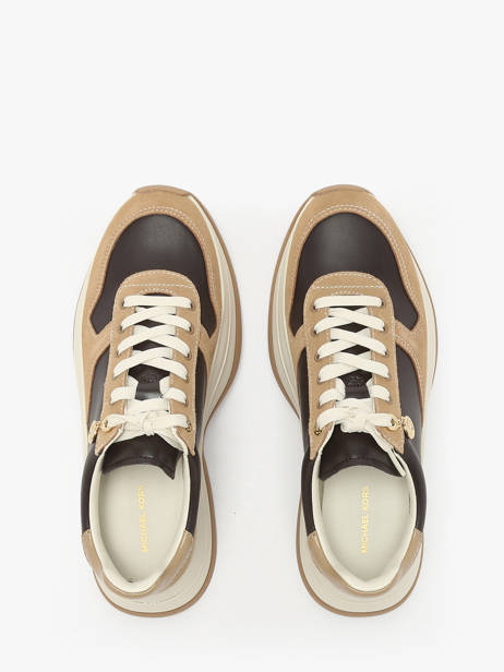 Platform Boots In Leather Michael kors Beige women RFS2S293 other view 3