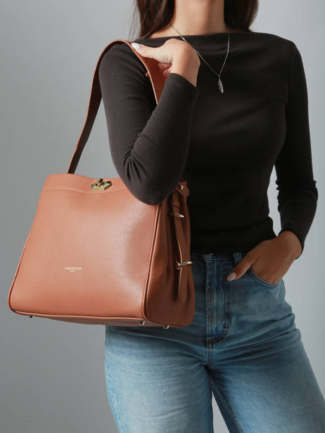 Shoulder Bag Mademoiselle Romy Leather Lancaster Beige mademoiselle romy 106 other view 1