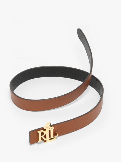 Small Reversible Women's Belt In Saffiano Leather Lauren ralph lauren Brown elmswood 12974558 other view 2