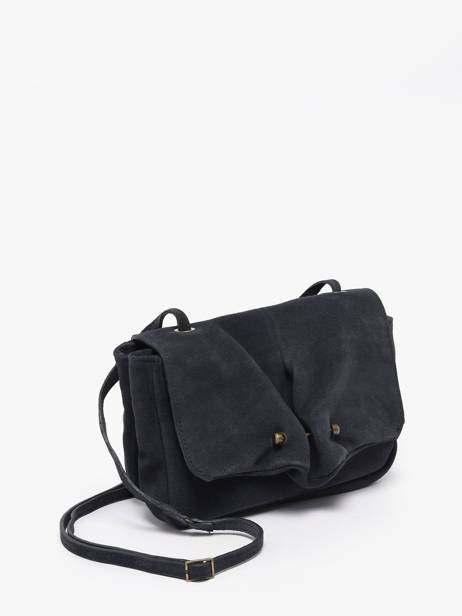 Shoulder Bag Leather Leather Biba Blue leather HAZ1L other view 2