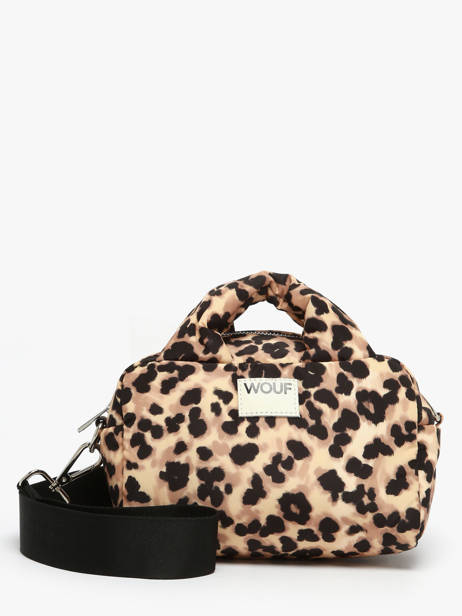 Shoulder Bag Feline Recycled Polyester Wouf Brown feline BB250020