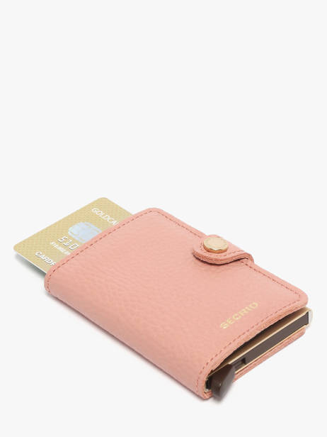 Card Holder Pebble Leather Secrid Pink pebble MPE other view 2